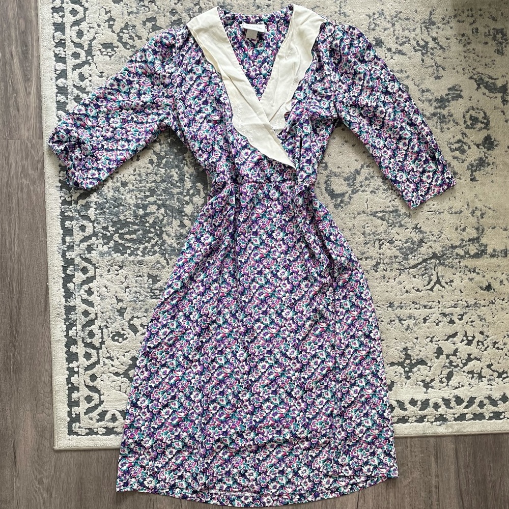Gorgeous Vintage Flowery Collar Babydoll Dress